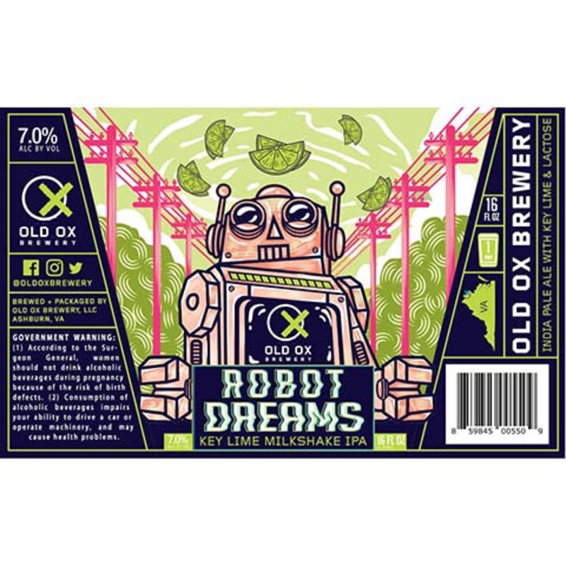 Old Ox Robot Dreams Key Lime Milkshake IPA 16OZ SINGLE CAN