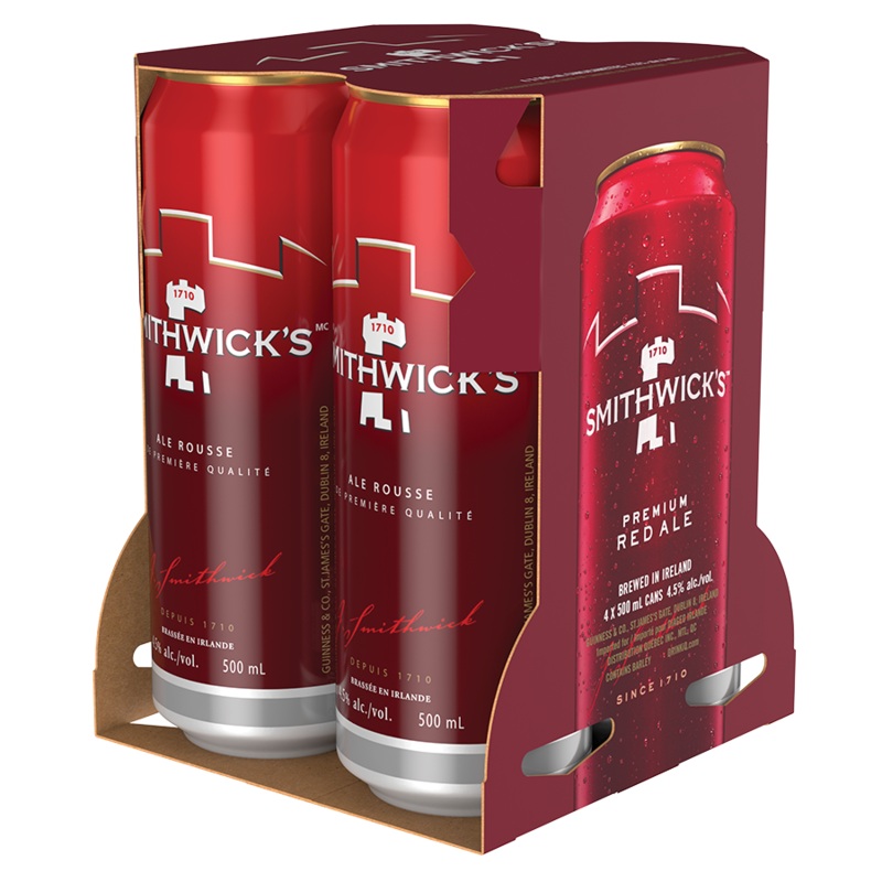 SMITHWICKS ALE 500ML 4PK CAN @ Red Deer [1001927] 2000 ml