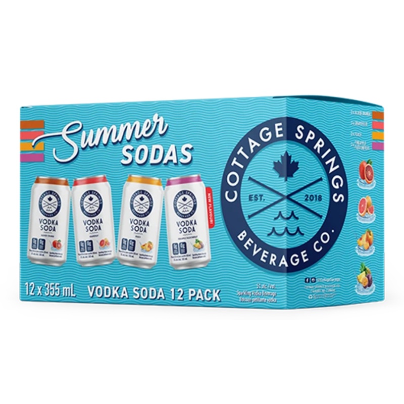 COTTAGE SPRINGS SUMMER SODAS MIXER 355ML 12PK CAN @ Township [1039515] 4260 ml