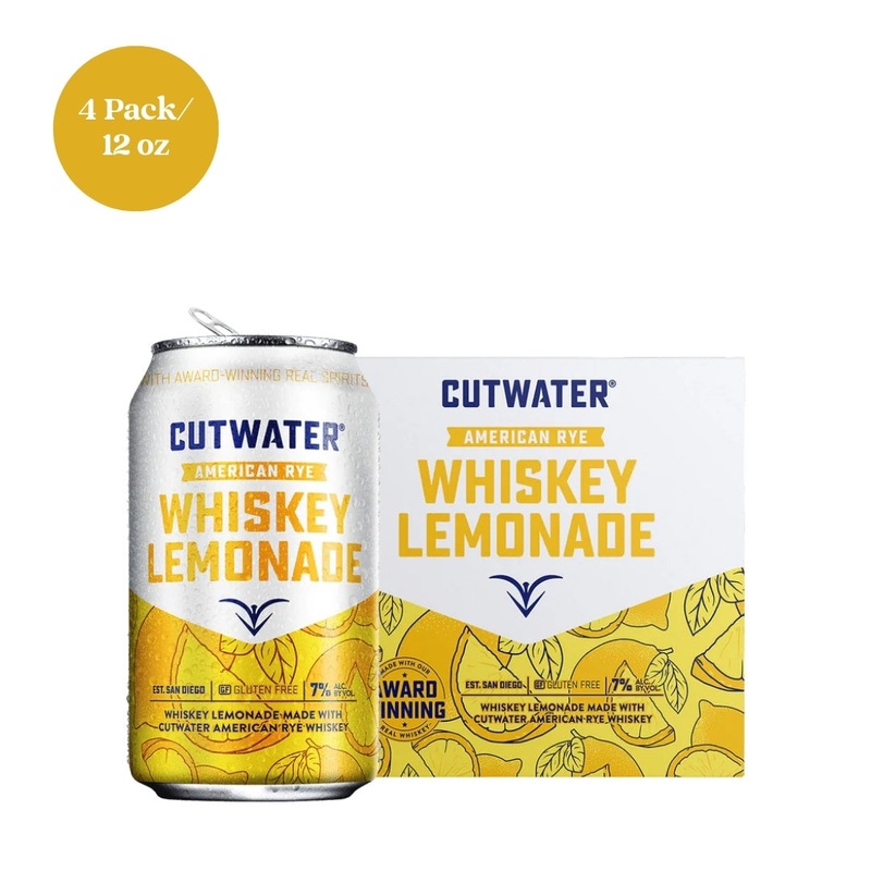 Cutwater Whiskey Lemonade Ready-to-Drink 4pk 12oz Canned Cocktails