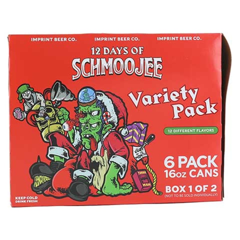 Imprint- Red 12 Days of Schmoojees 6-Pack 6PK 16OZ CAN