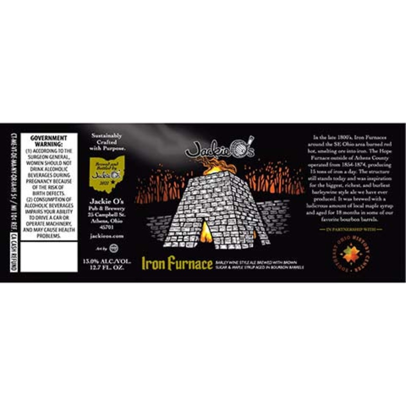 Jackie O's Iron Furnace Ale 12.7OZ SINGLE CAN