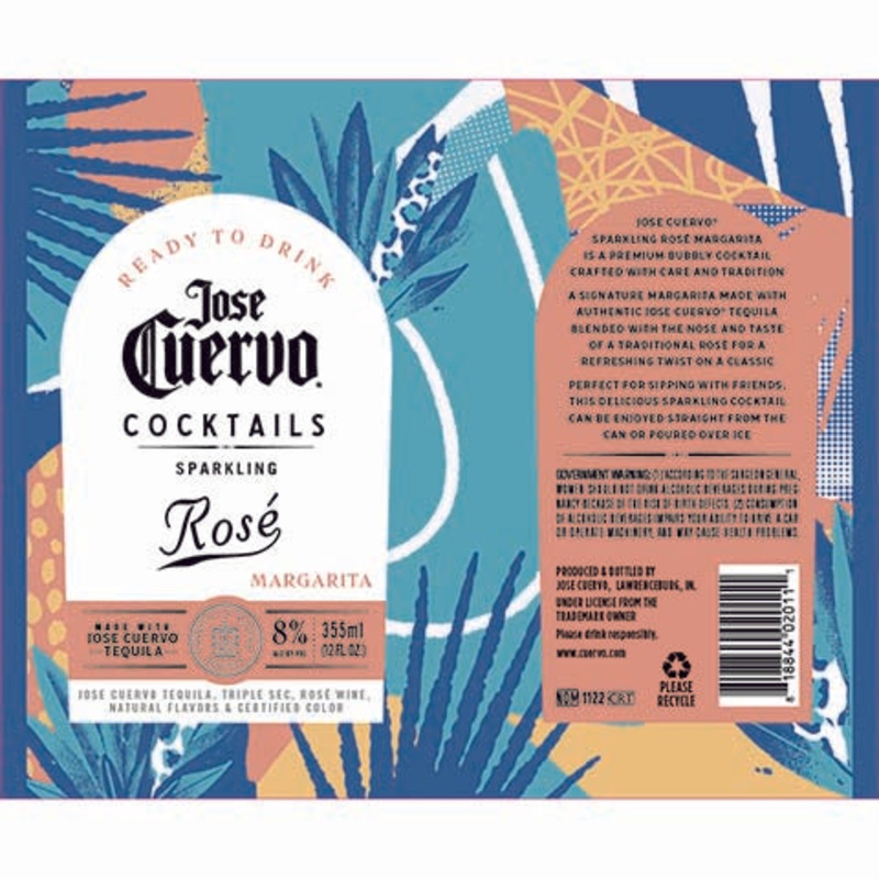 Jose Cuervo Sparkling Rose Margarita 355ML BTL