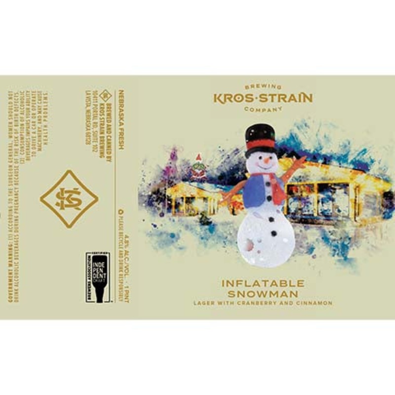 Kros Strain Inflatable Snowman Lager 16OZ SINGLE CAN