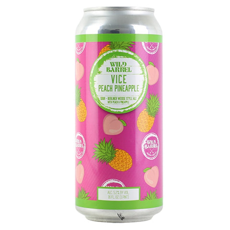 Wild Barrel Vice Peach Pineapple Sour 16OZ SINGLE CAN
