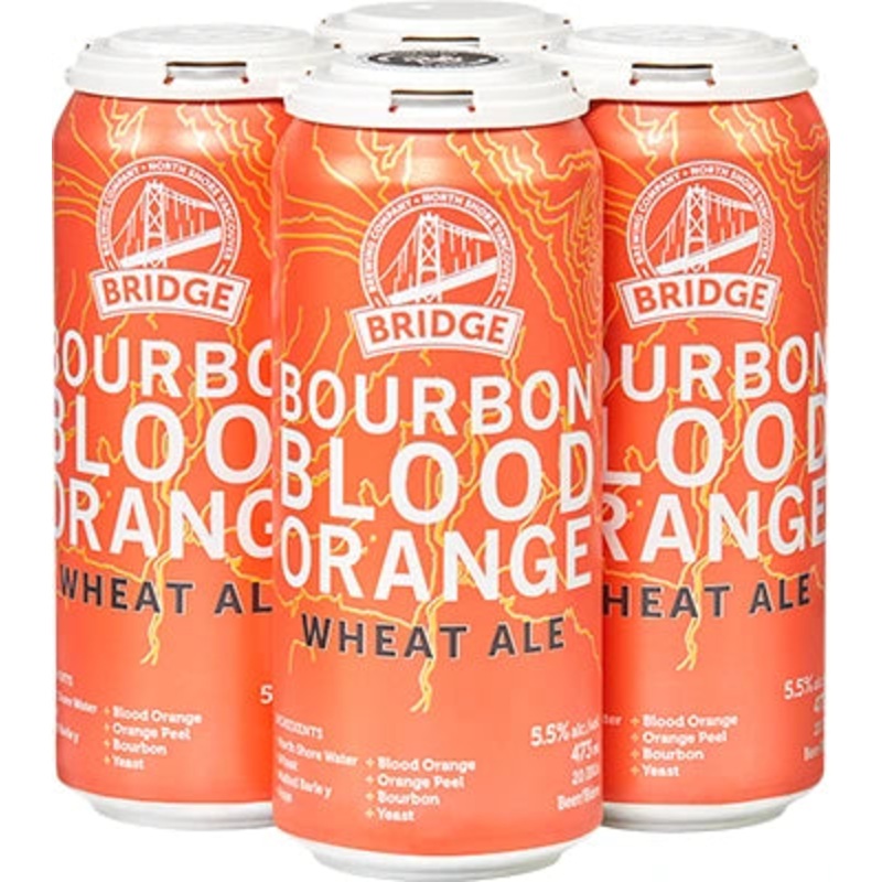 BRIDGE BOURBON BLOOD ORANGE WHEAT ALE 473ML 4PK CAN @ MacTaggart Ridge [1042932] 1892 ml