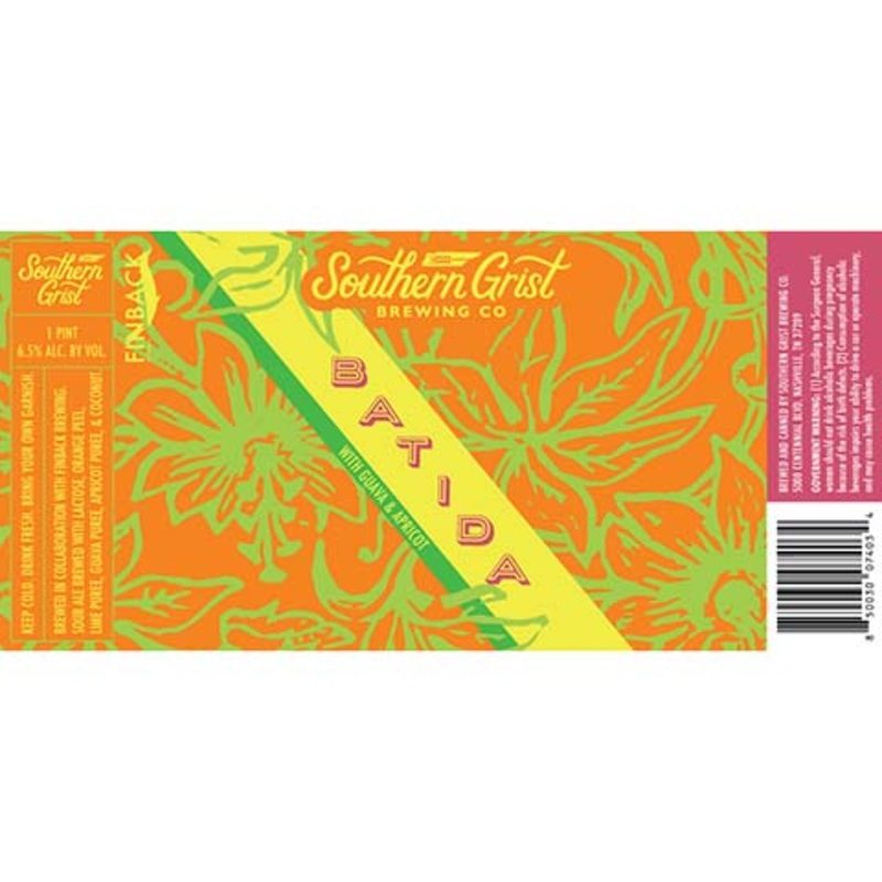 Southern Grist Batida with Guava & Apricot Sour Ale 16OZ SINGLE CAN