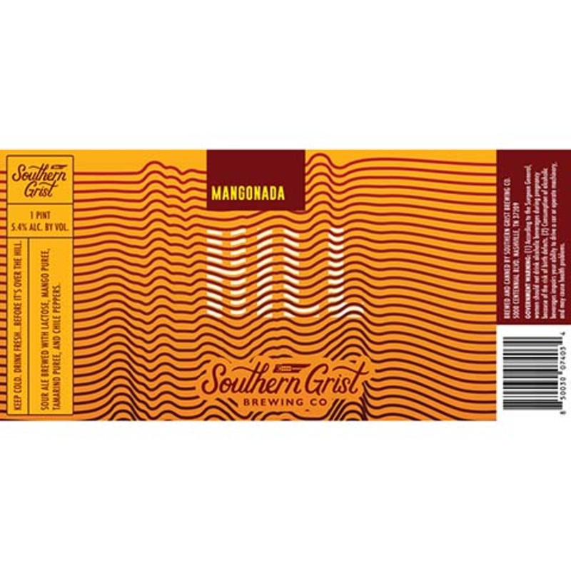 Southern Grist Mangonada Hill Sour Ale 16OZ SINGLE CAN