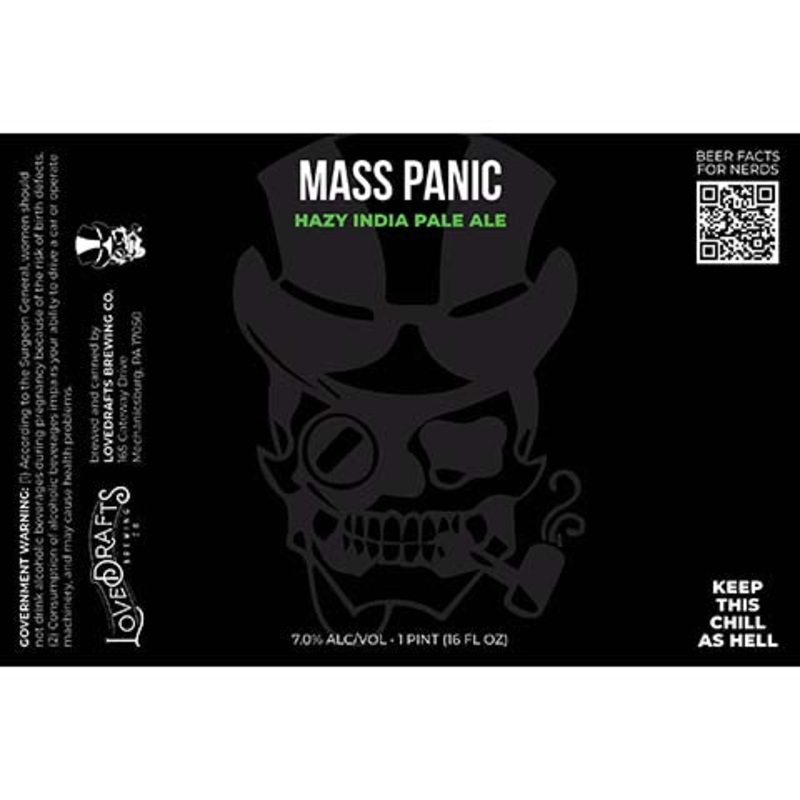 Lovedrafts Mass Panic Hazy IPA 16OZ SINGLE CAN