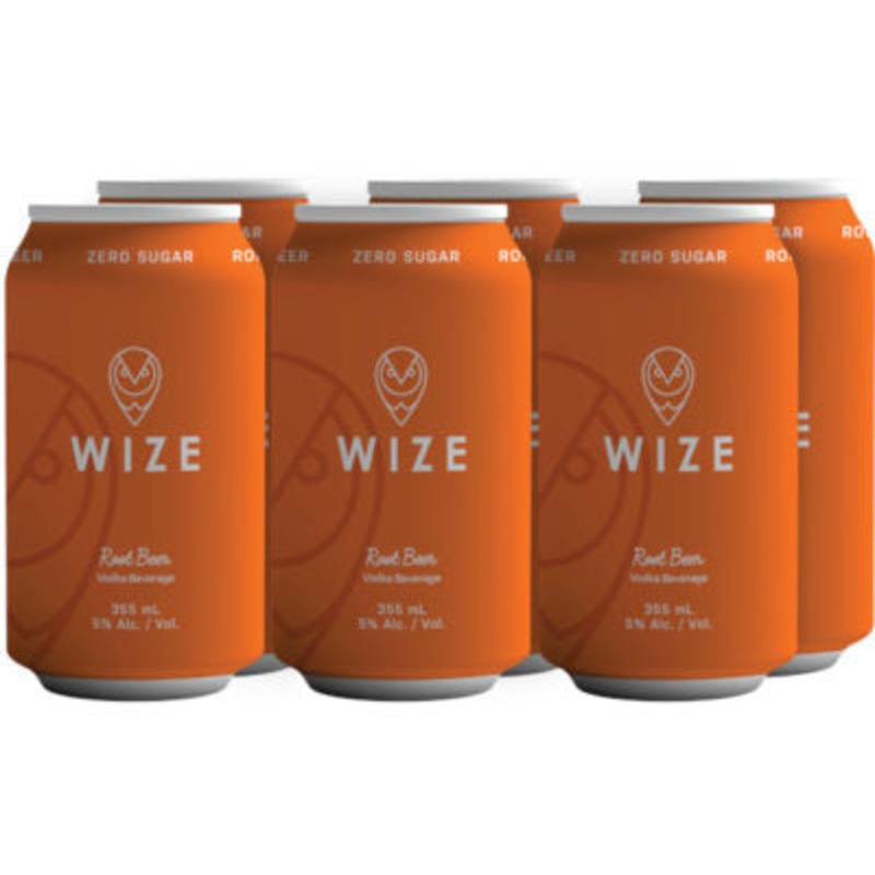 WIZE - ROOT BEER VODKA SODA 6 CANS SUGAR FREE