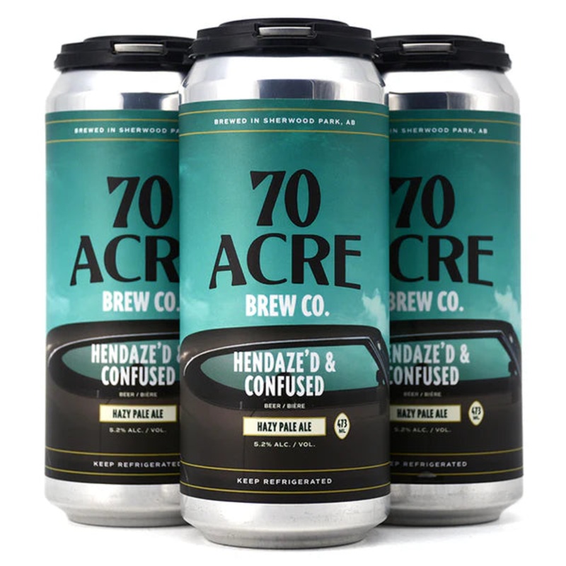 70 ACRE HENDAZED & CONFUSED HAZY PALE 473ML 4PK CAN @ Signal Hill [1041187] 1892 ml