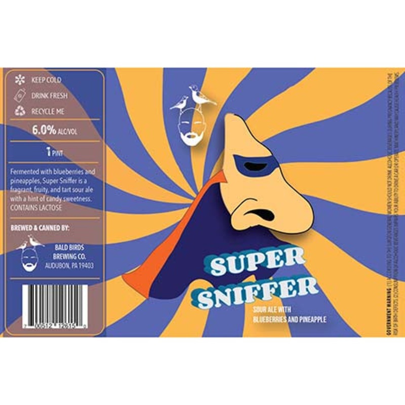 Bald Birds Super Sniffer Sour Ale 16OZ SINGLE CAN