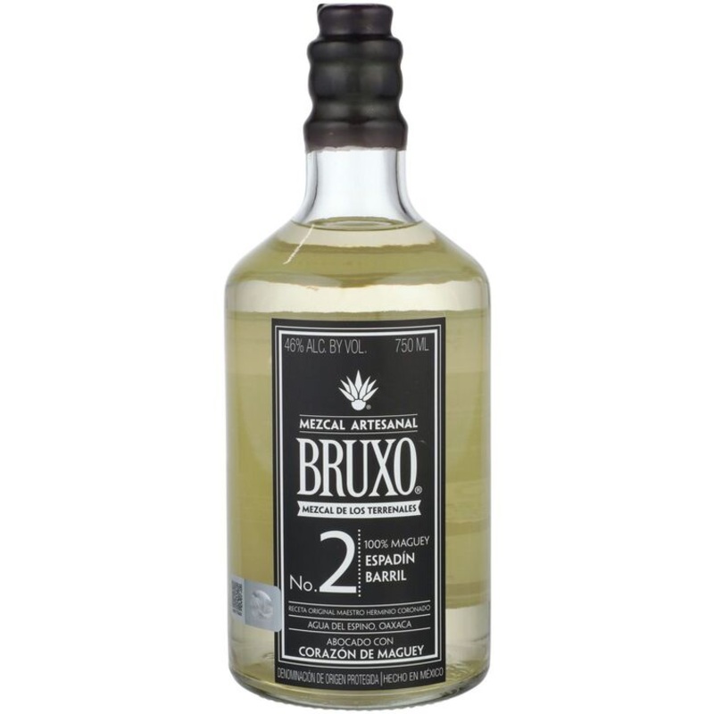 Bruxo Mezcal Artesanal No. 2 Espadin Barril Pechuga De Maguey 92 750ML 750ML