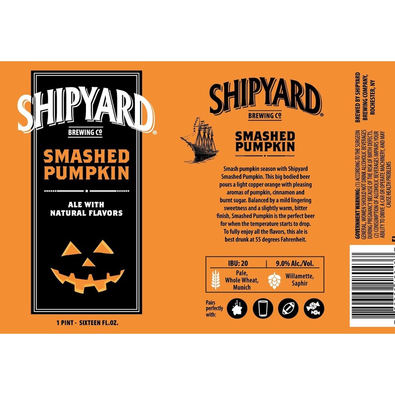 SHIPYARD SMASHED PUMPKIN 6/4PK CANS 16 oz (24)