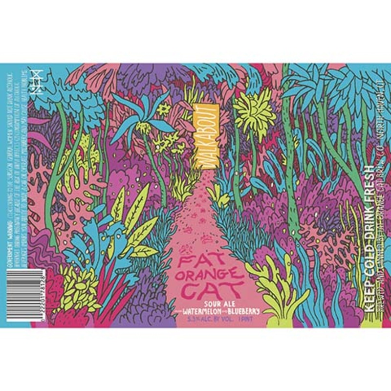 Fat Orange Cat Walkabout Sour Ale with Watermelon-Blueberry 12OZ SINGLE CAN