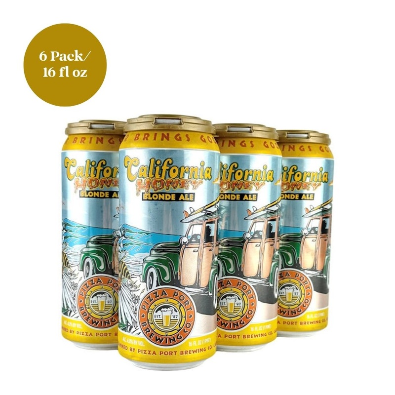 Pizza Port Brewing California Honey Blonde Ale Beer 6pk 16 fl oz