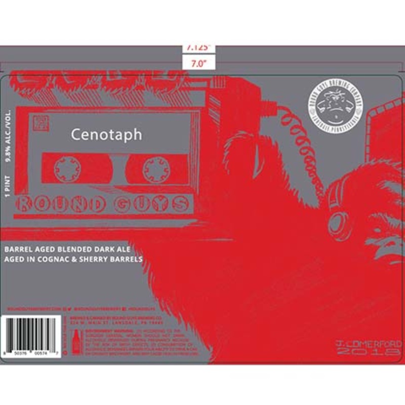 Round Guys Cenotaph Dark Ale 16OZ SINGLE CAN