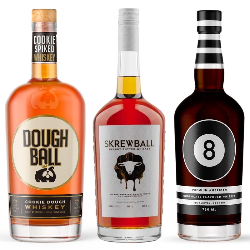 "The Balls" Bundle - Skrewball Peanut Butter, 8 Ball Chocolate & Dough Ball Cookie Dough Whiskey