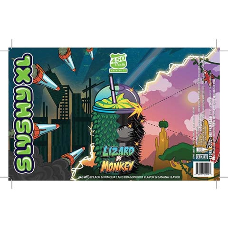 450 North Lizard Vs Monkey Slushy XL Sour 16OZ SINGLE CAN