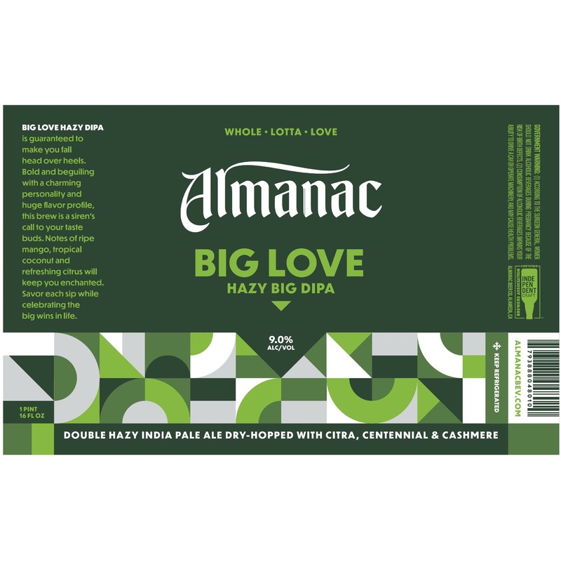 ALMANAC BIG LOVE HAZY DIPA 6/4PK CANS 16 oz (24)