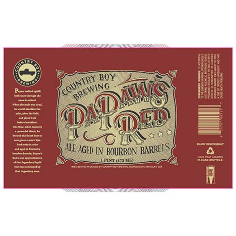 Country Boy PaPaws Red Ale 16OZ SINGLE CAN