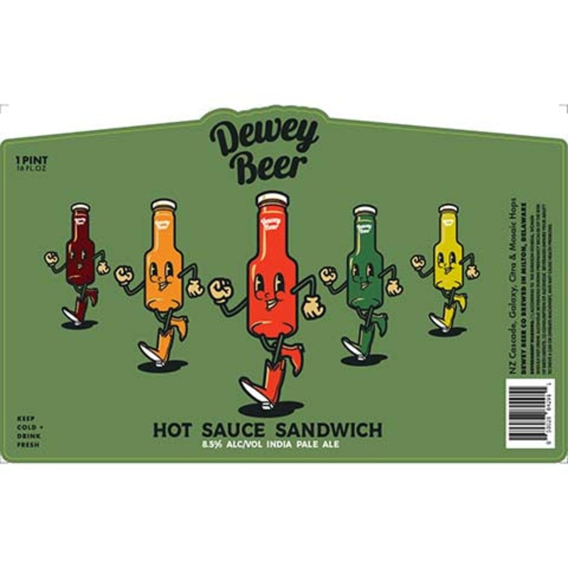 Dewey Beer Hot Sauce Sandwich IPA 16OZ SINGLE CAN