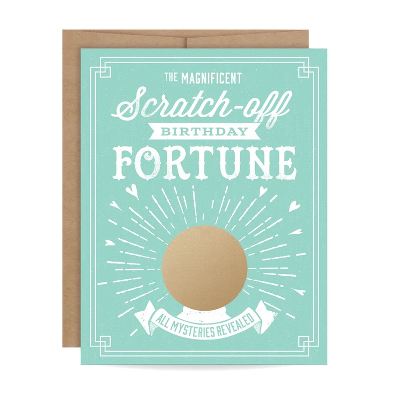 Inklings Paperie: Mint Birthday Fortune Scratch Off Card