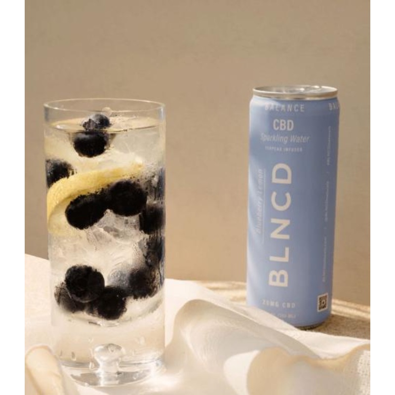 CBD BLNCD Sparkling Water Blueberry Lemon 777028