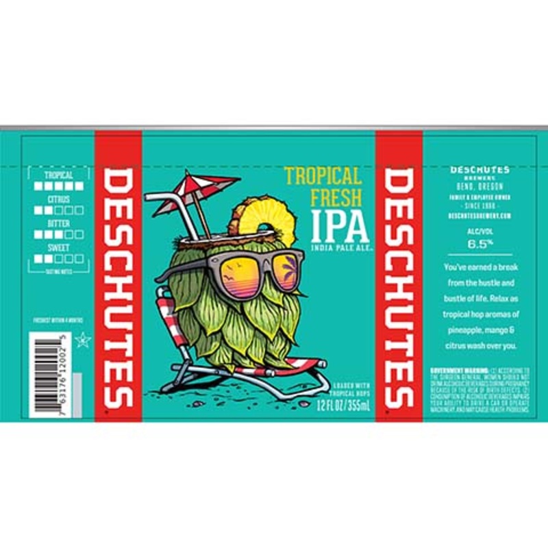 Deschutes Tropical Fresh IPA 12OZ SINGLE BTL