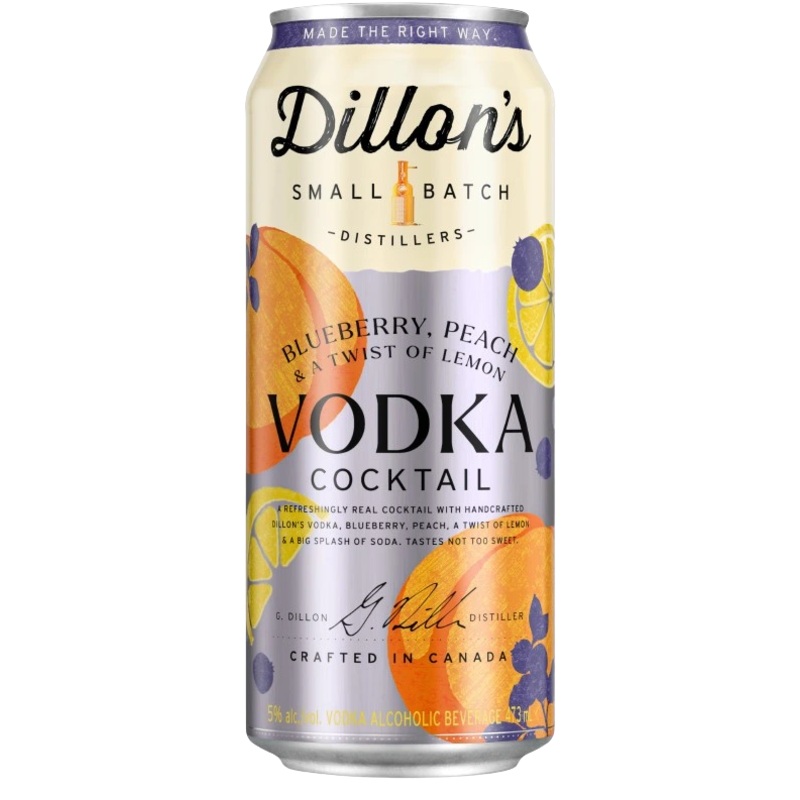 DILLONS BLUEBERRY PEACH VODKA SODA 473ML CAN @ Kelowna [1052137] 473 ml