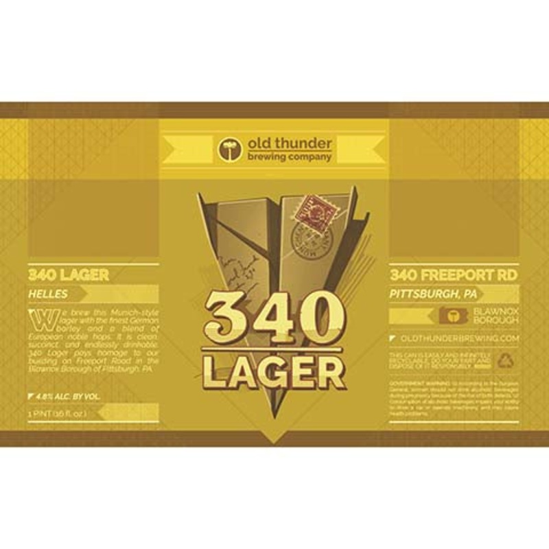 Old Thunder 340 Lager 16OZ SINGLE CAN