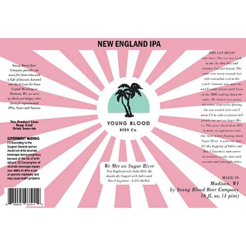 Young Blood We Met on Sugar River IPA 16OZ SINGLE CAN