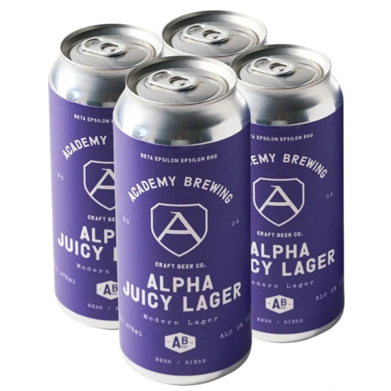ACADEMY ALPHA JUICY LAGER 473ML 4PK CAN @ Kelowna [1047356] 1892 ml