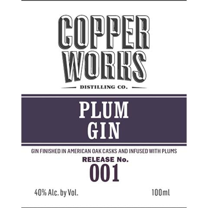 Copperworks Plum Gin 100ML BTL