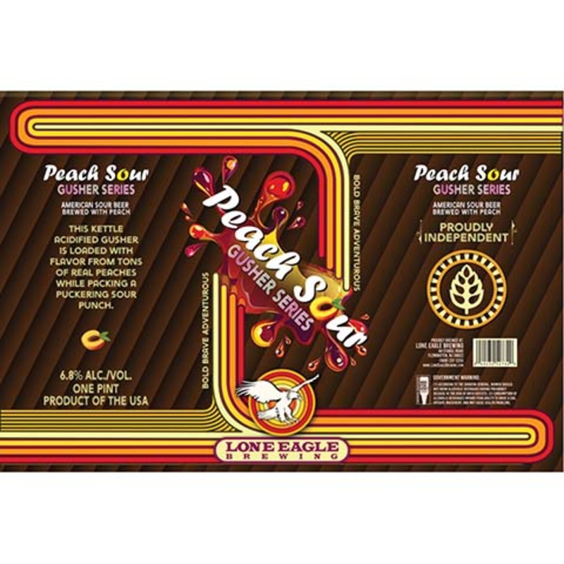 Lone Eagle Peach Sour Gusher Series 16OZ SINGLE CAN