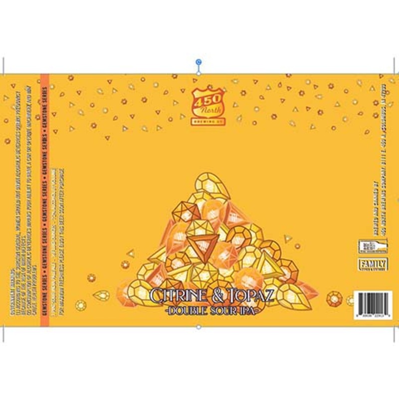 450 North Citrine & Topaz Double Sour IPA 16OZ SINGLE CAN