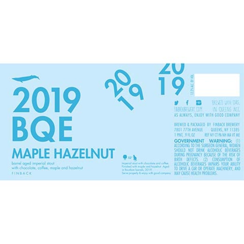 Finback 2019 BQE Maple Hazelnut Barrel Aged Imperial Stout 500ML BTL