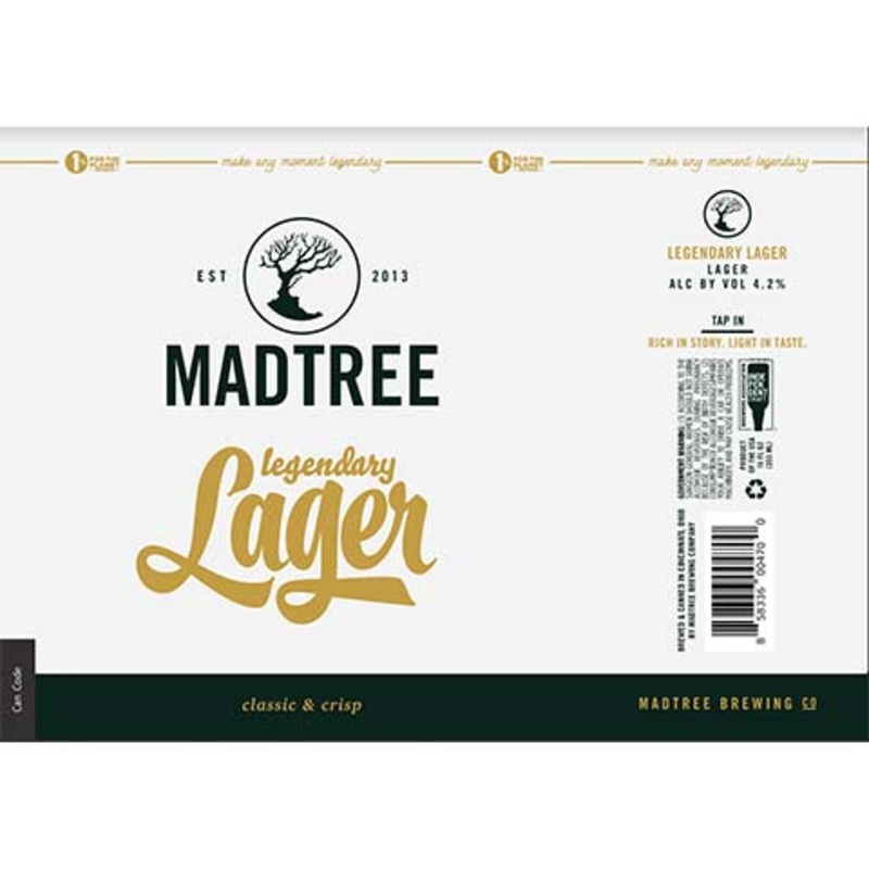 Madtree Legendary Lager 12OZ SINGLE CAN