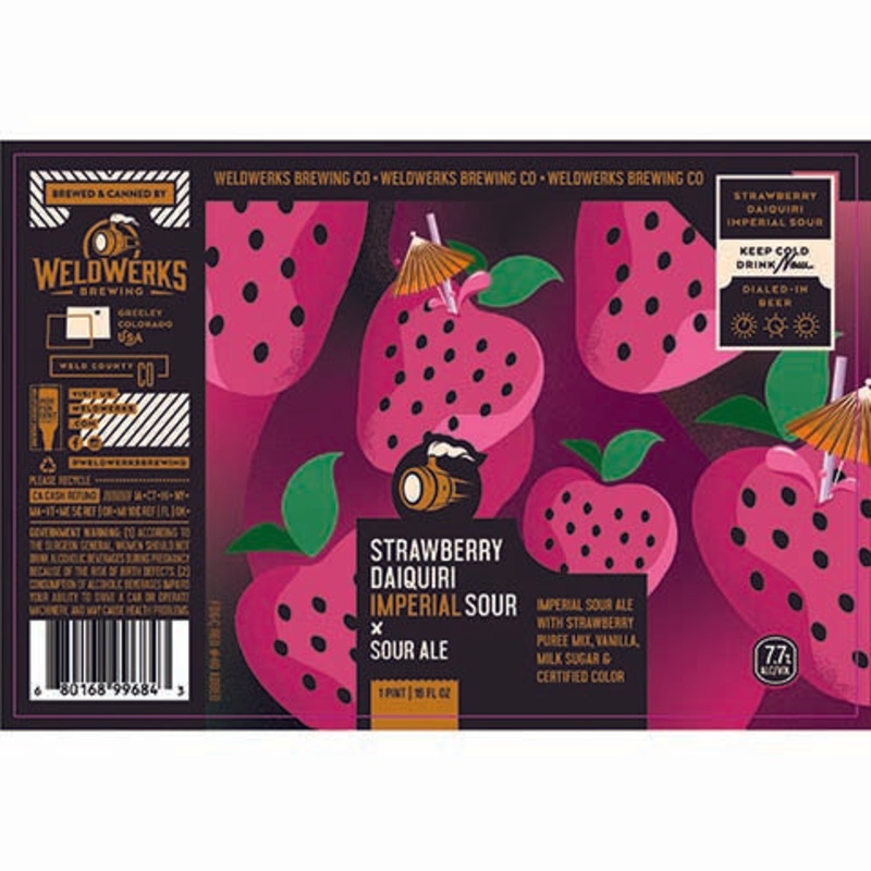 Weldwerks Strawberry Daiquiri Imperial Sour Ale 16OZ SINGLE CAN