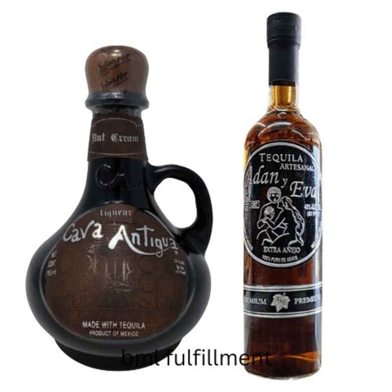 Adan y Eva Extra Aejo Tequila & Cava Antigua Nut Cream Bundle