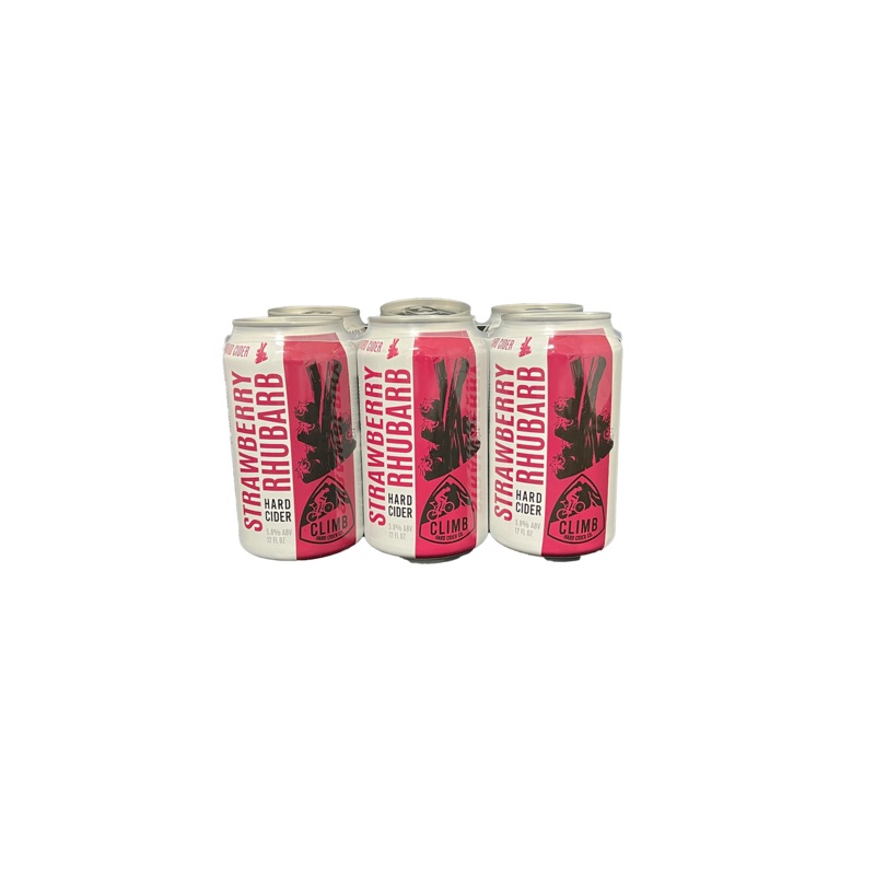 Climb Cider Strawberry Rhubarb 6 Pack Cans