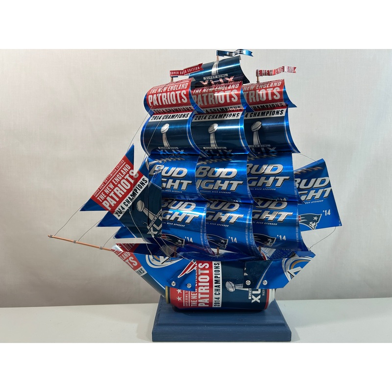 New England Patriots 2014 Champions Super Bowl XLIX Beer Can Ship