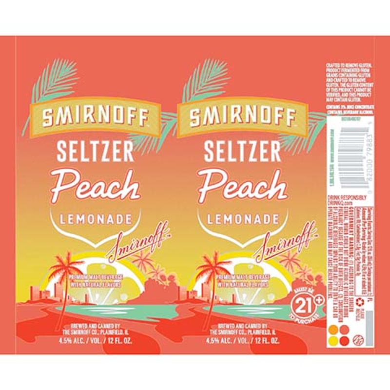 Smirnoff Peach Lemonade Seltzer 12OZ SINGLE CAN