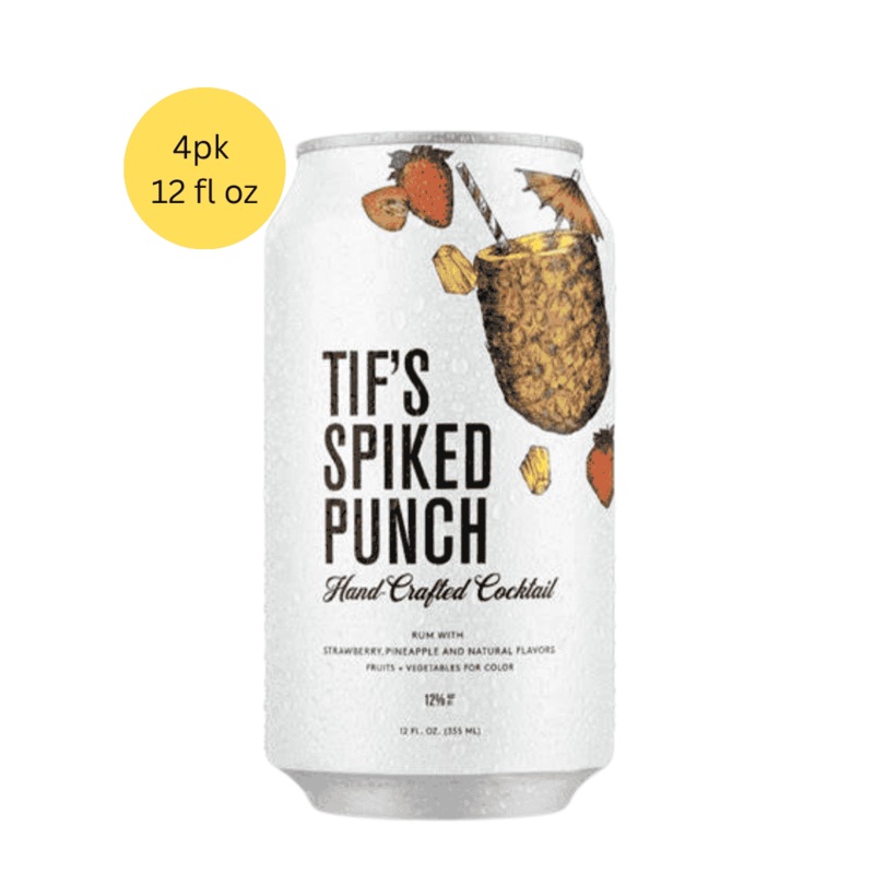 Tif's Spiked Punch Rum w/ Strawberry & Pineapple 4pk 12 fl oz Cans