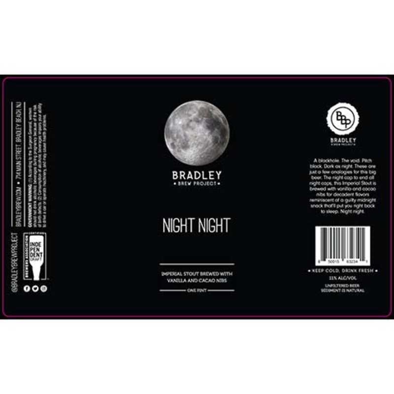 Bradley Brew Night Night Imperial Stout 16OZ SINGLE CAN