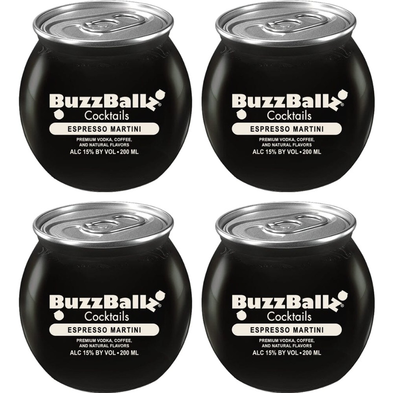 Buzzballz Espresso Martini Pre-Mixed Cocktails 4-Pack