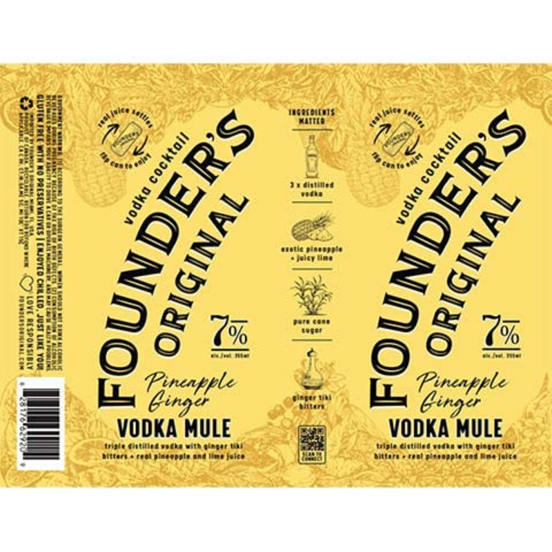 Founders Original Pineapple Ginger Vodka Mule 12OZ SINGLE CAN