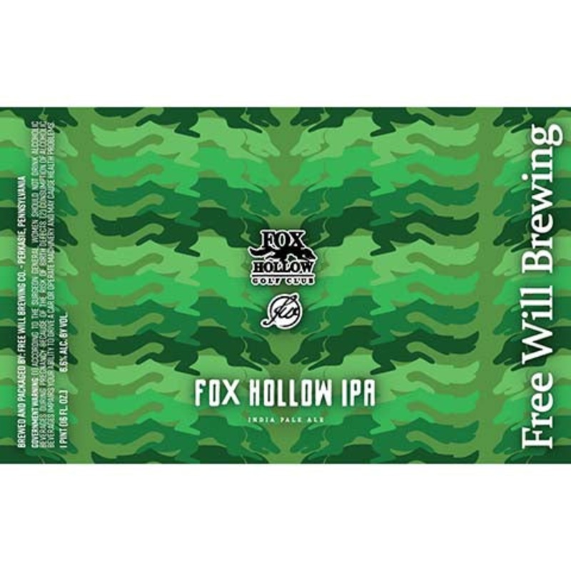 Free Will Fox Hollow IPA 16OZ SINGLE CAN