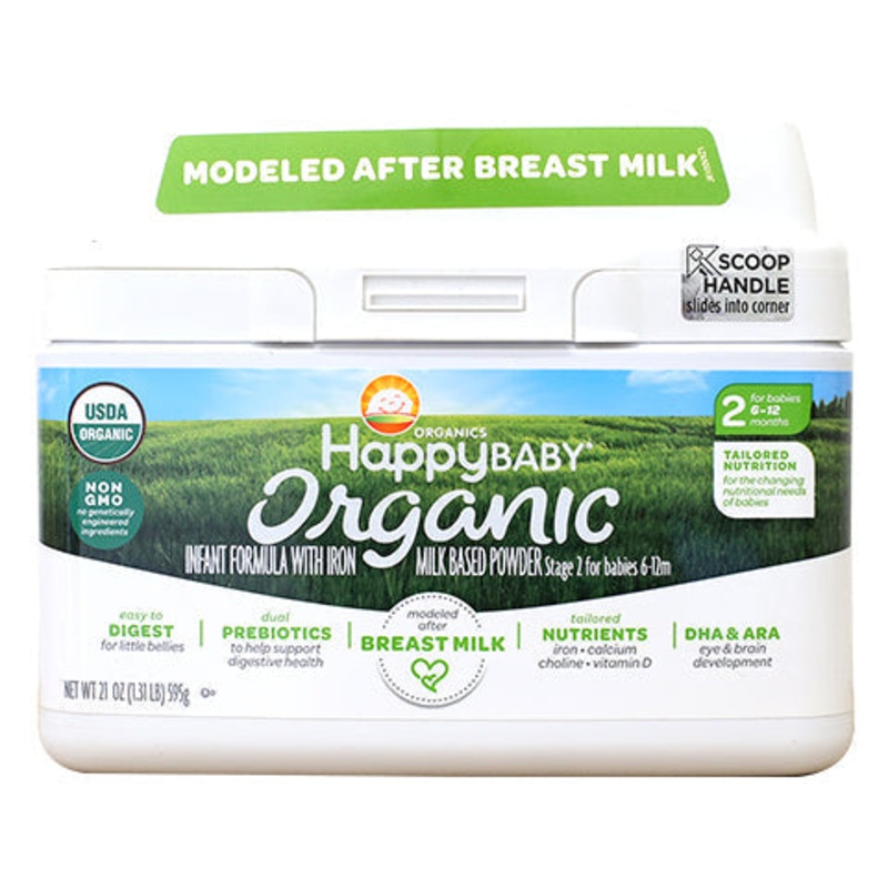 Happy Baby Organic Infant Formula, Stage 2 21OZ (TUB)