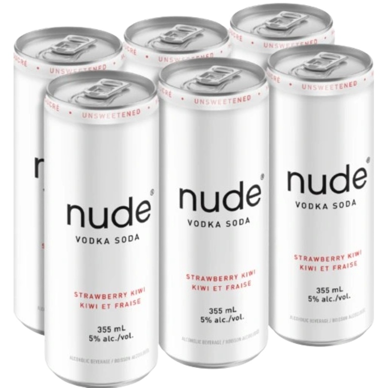 NUDE VODKA SODA STRAWBERRY KIWI 355ML 6PK CAN @ Emerald Hills [1007491] 2130 ml